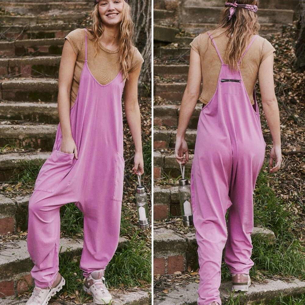 Free People FP Movement Hot Shot Onesie Jumper in Raspberry Punch Size XL